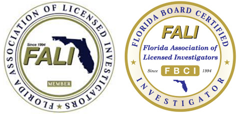 Florida Association of Licensed Investigators logo and Florida Board Certified Investigator logo